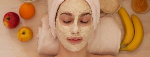 Girl in rejuvenating face mask